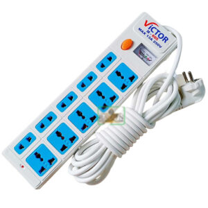 Home victor multi plug heavy duty 5m cable m 605 white